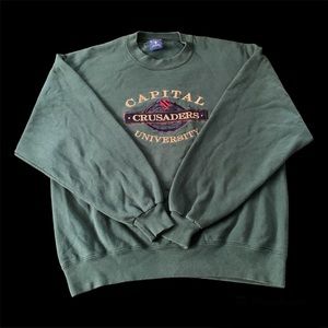 Forest Green Pullover College Sweater (L)